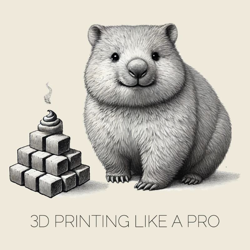 Wombat imprimant en 3D comme un Pro Cubic caca drôle