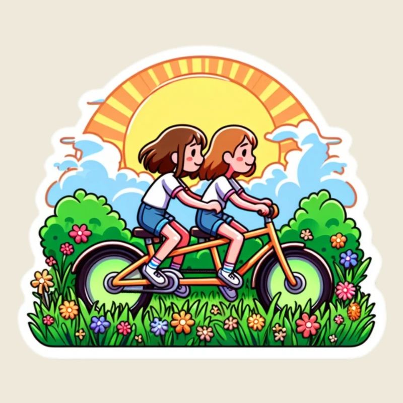 With the tandem through nature