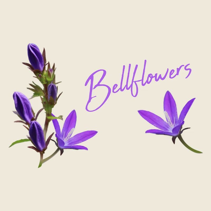 Bluebells purple flowers