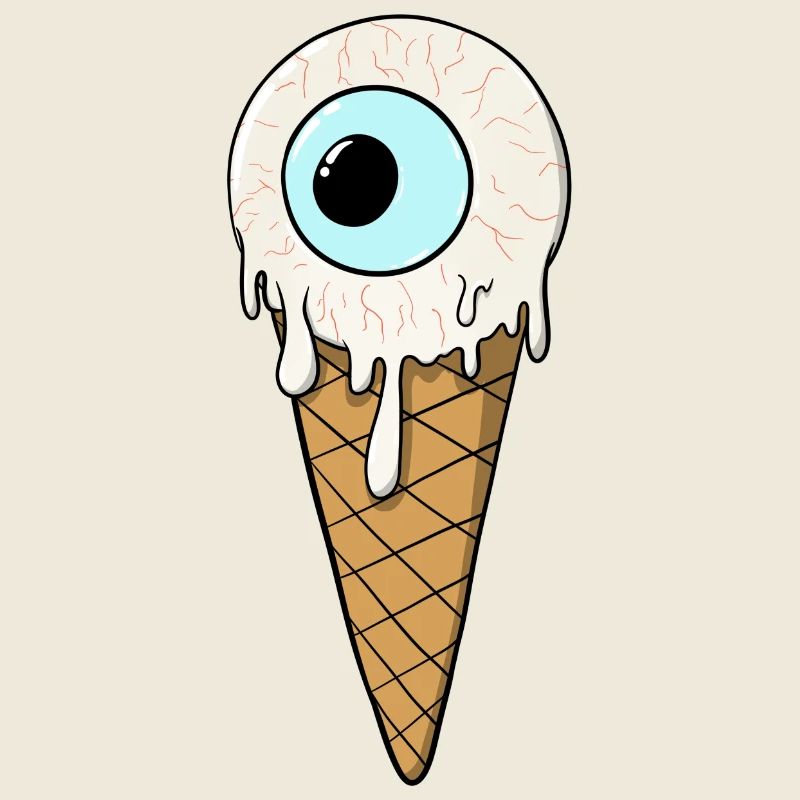 Crème pour les yeux | Crème glacée | Crème glacée | Glace avec un œil