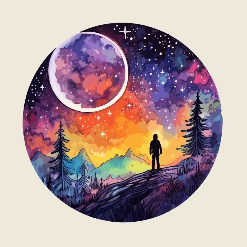 Exploration of watercolor surfaces - celestial