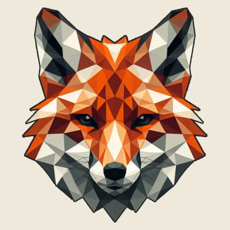 Fuchs Motiv in Polygon Design