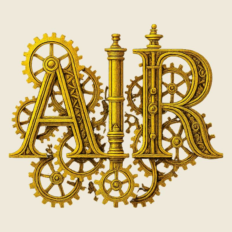 Lettres Vapeur Dorées AIR