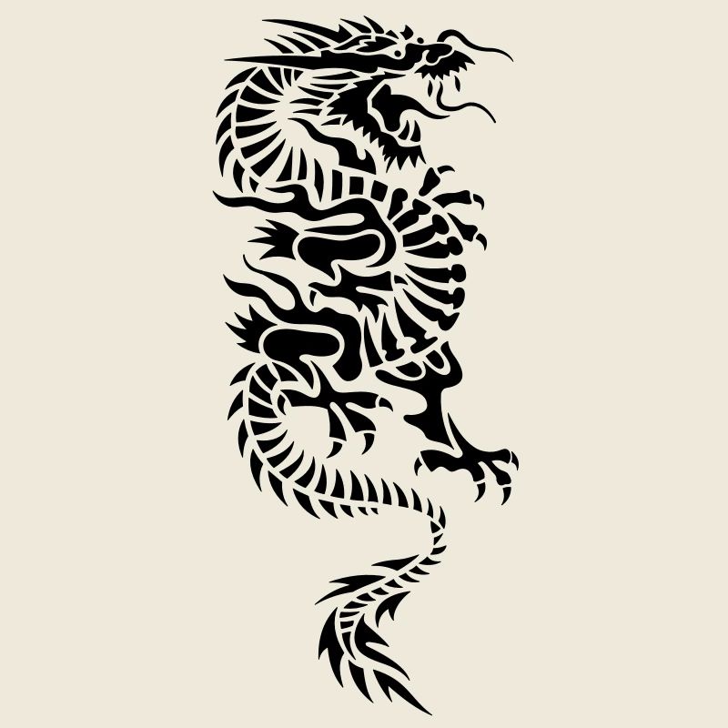 chinese dragon tribal