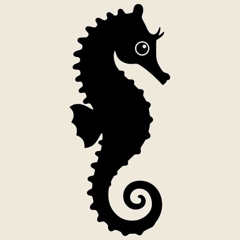 Süßes Seepferdchen Silhouette