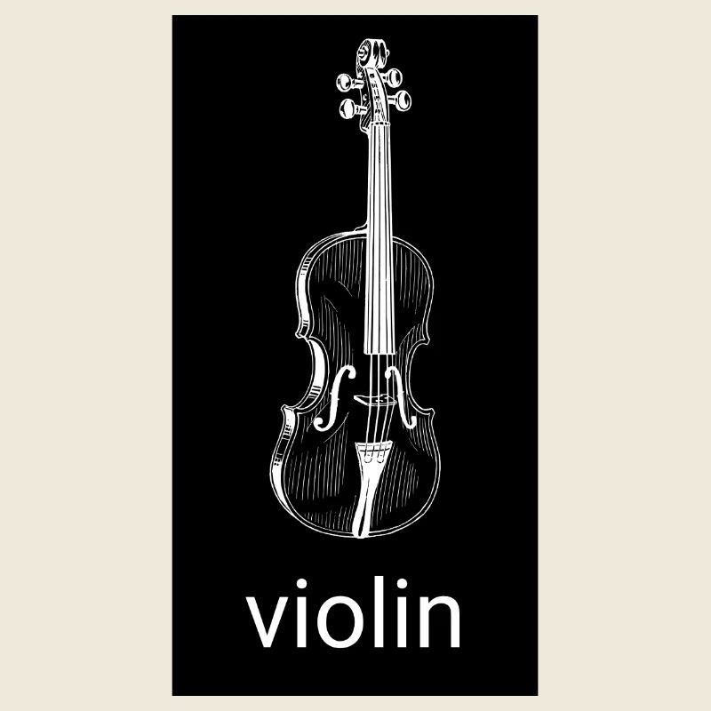 Schwarze Violine Silhouette