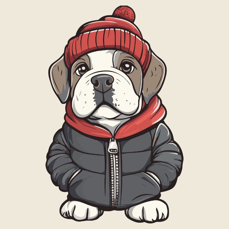 Mastiff Dog Winter