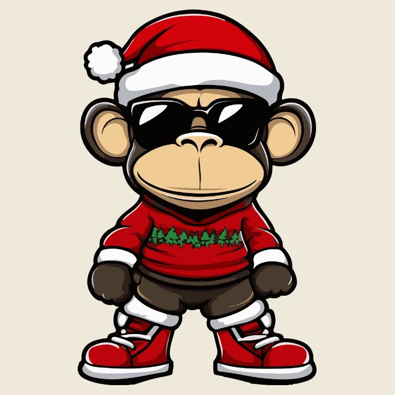 Monkey Christmas X-Mas