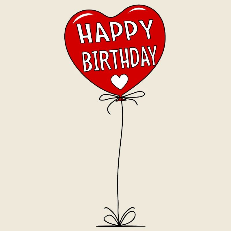 Luftballon Happy Birthday Rot