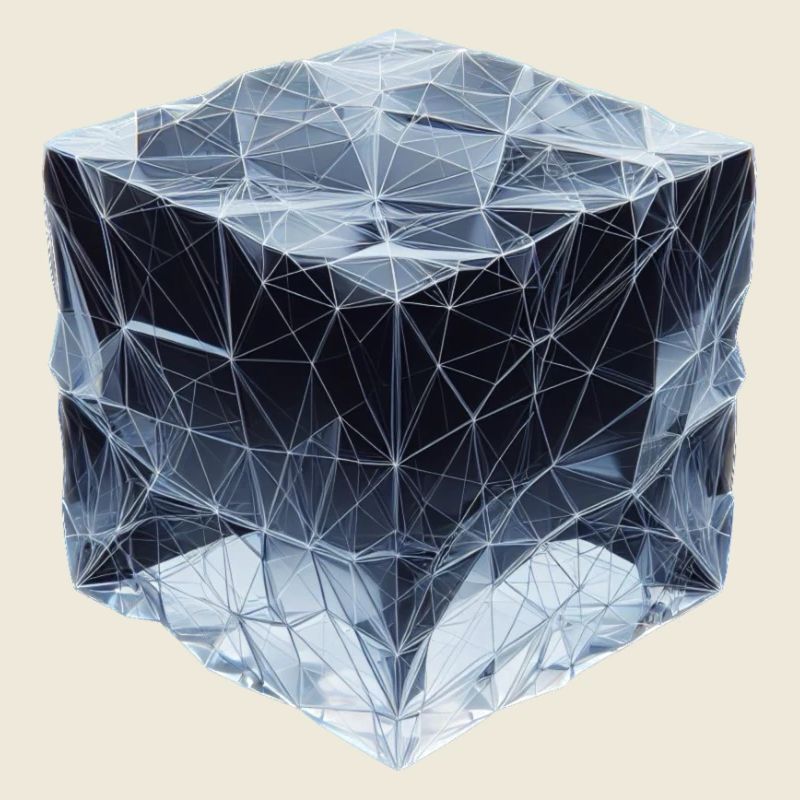 Polygon-style ice cubes