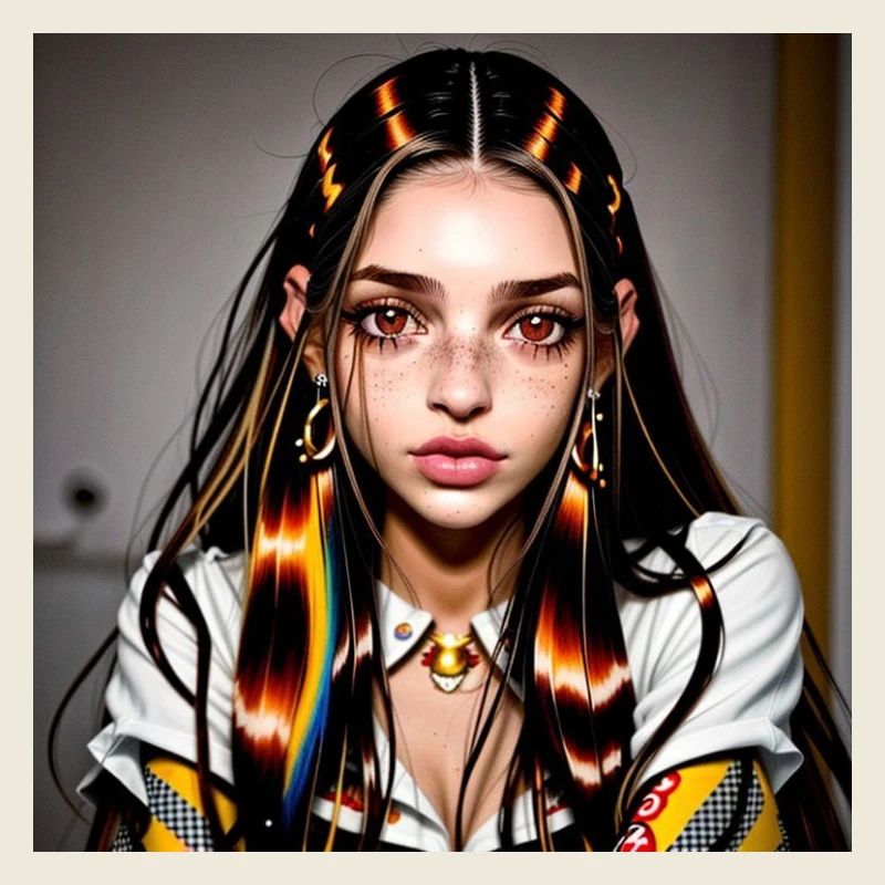 Multicolor Fantasy Face