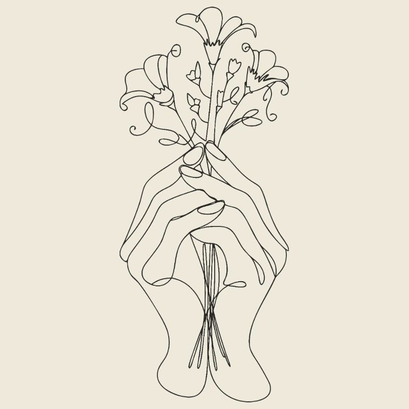 Hands Nurture Sprouting Bouquet