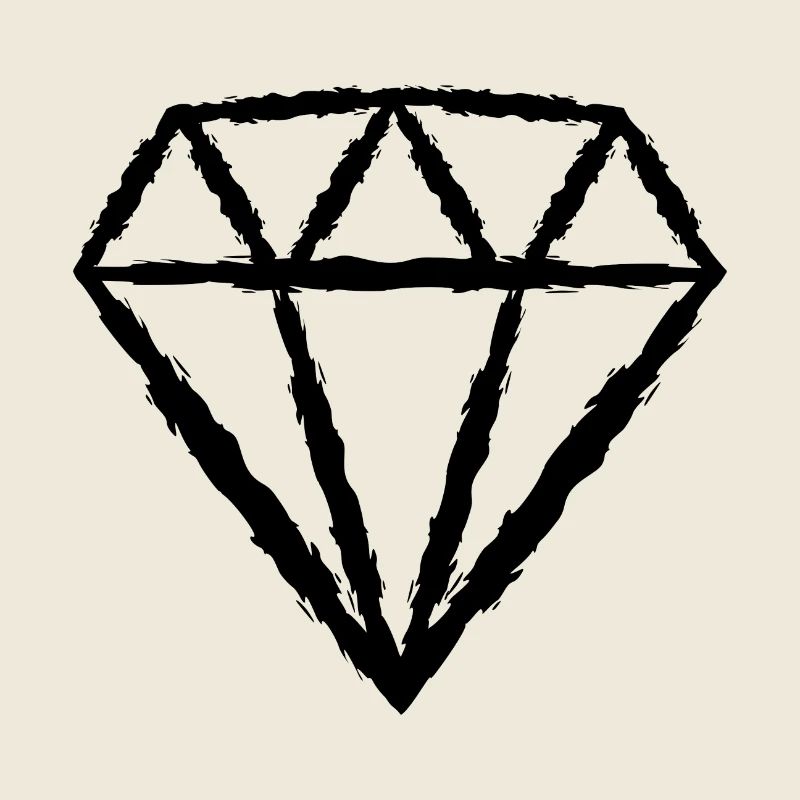 Icône de diamant noir