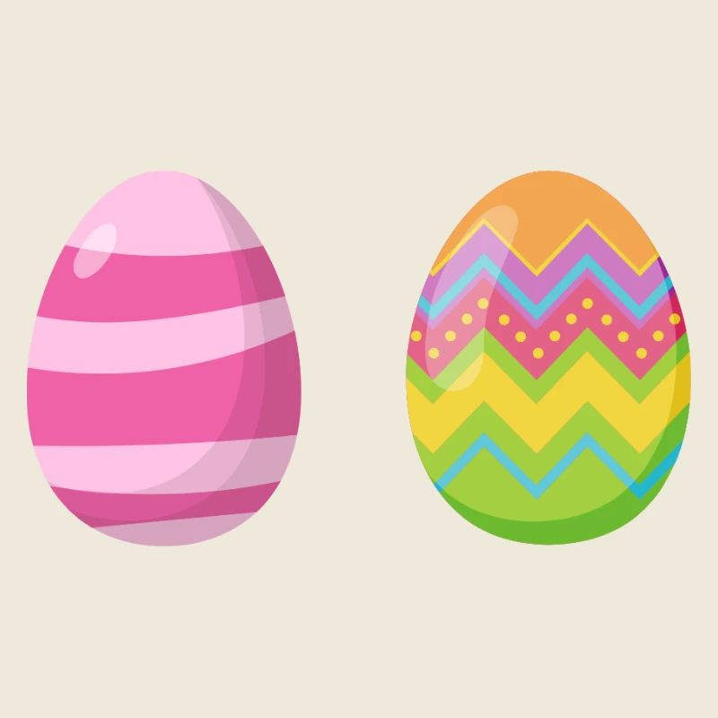 Colorful eggs in a good pose