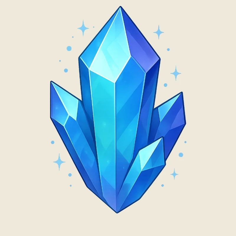 Blue Crystal Cluster