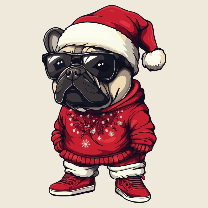 Bouledogue Français Chien Noël