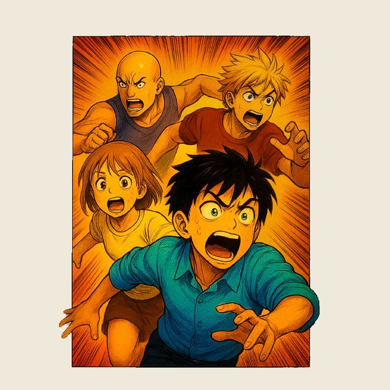 Renngruppe Abenteuer Manga