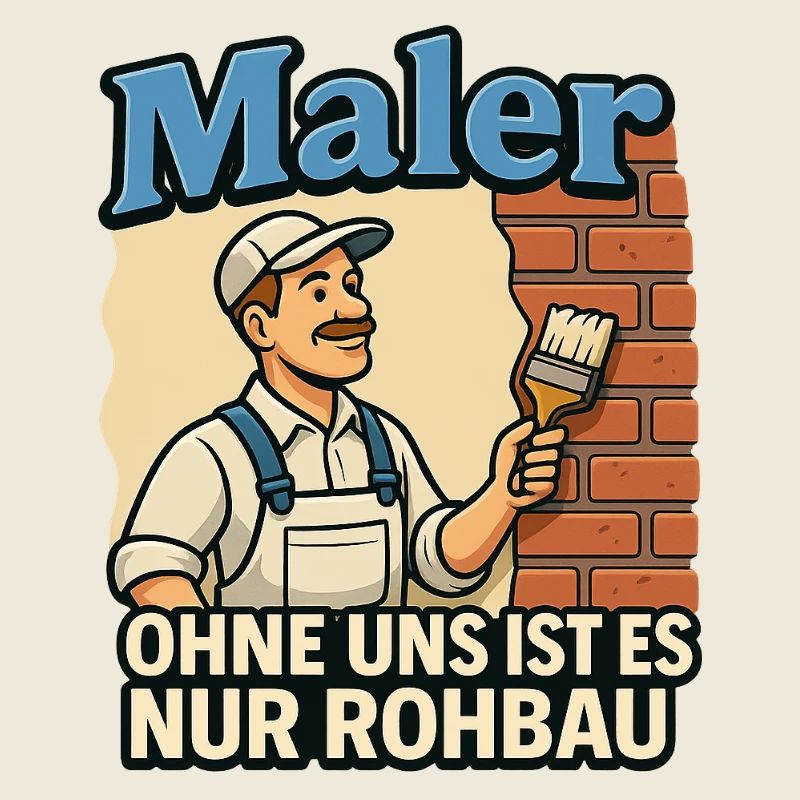 Maler Spruch Rohbau Ironie