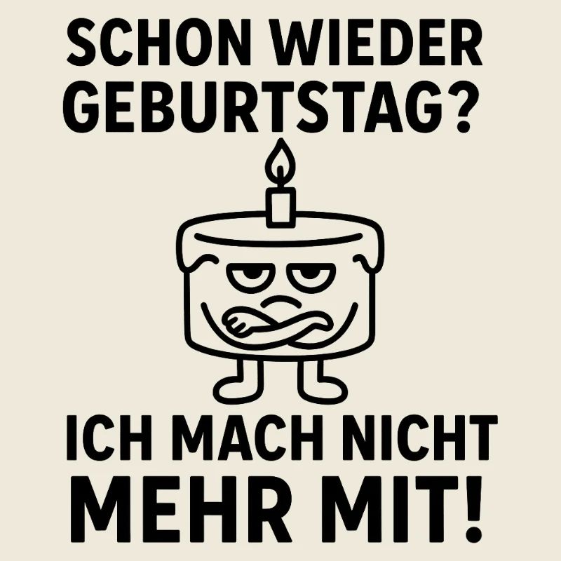 Geburtstagsmuffel Cartoon