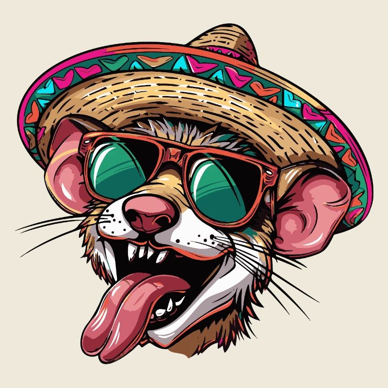 Maus Comic Lustig Sombrero