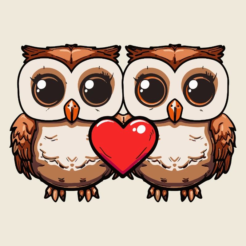 Eule Paar Valentinstag