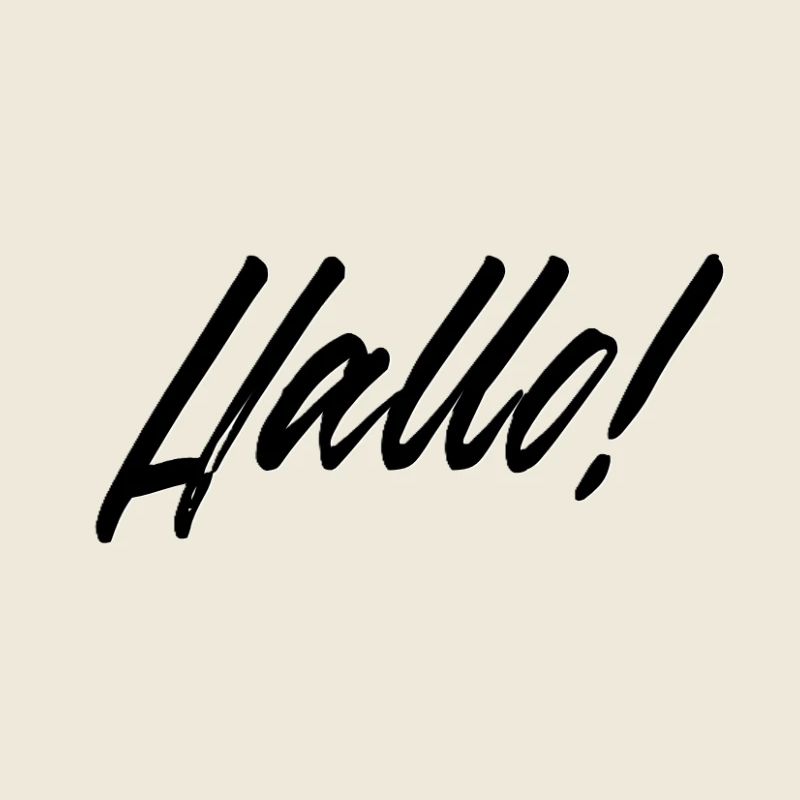 Hand Painted Hello Design for Clothing