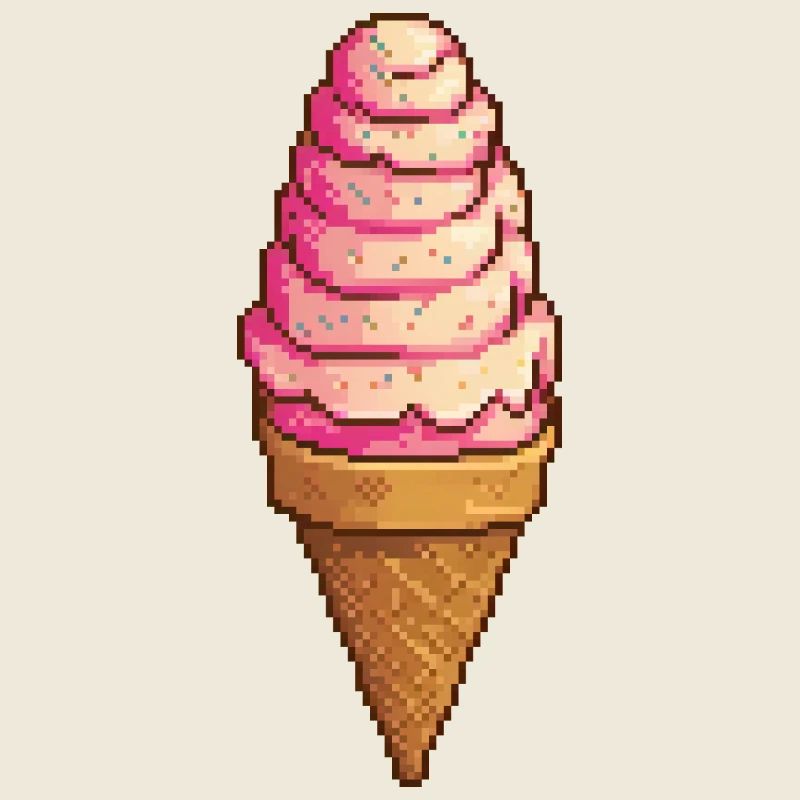 Retro-Stück: 8-Bit-Peperoni-Pizza