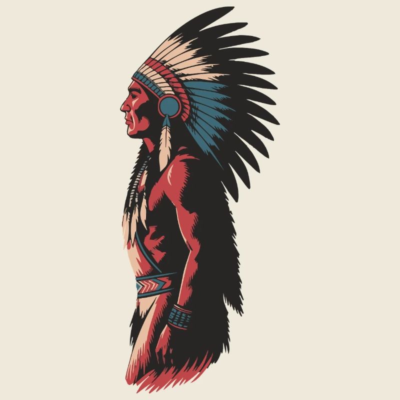 Native Headdress Art Illustration