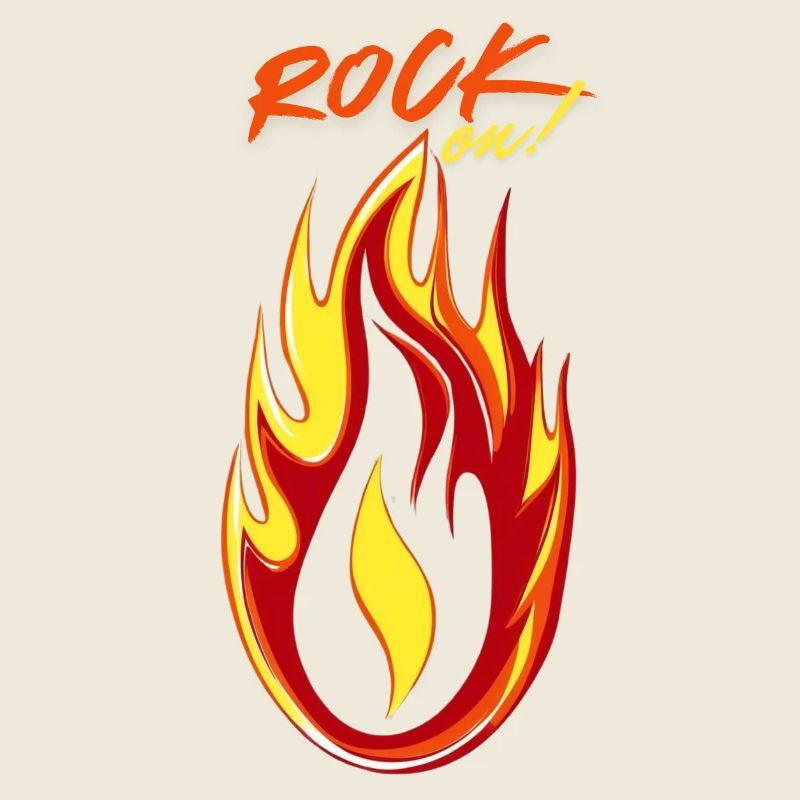 Rock on Fire & Flame