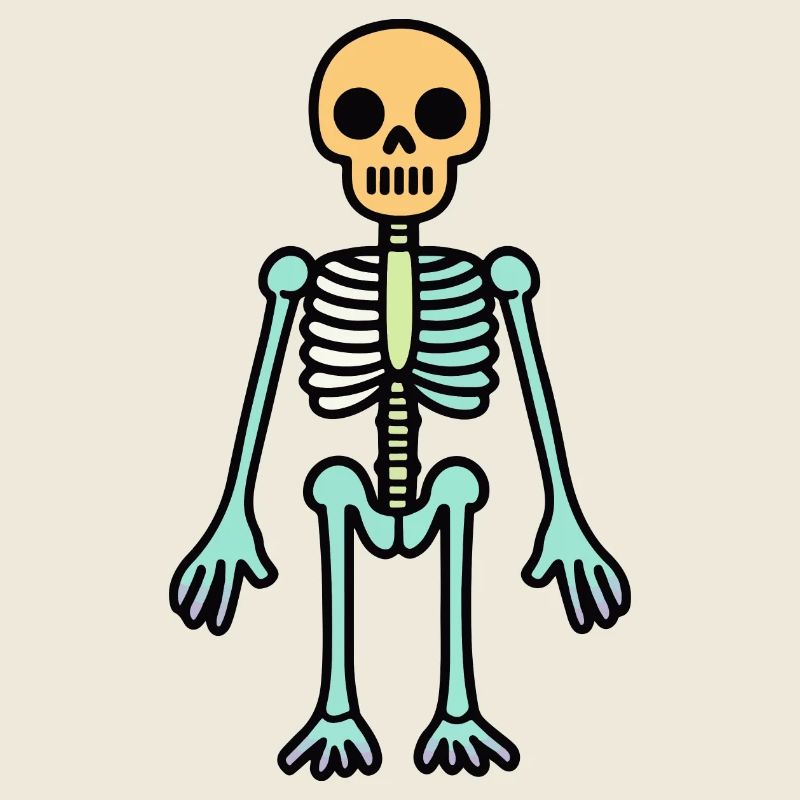Skeleton Funny Halloween Comic