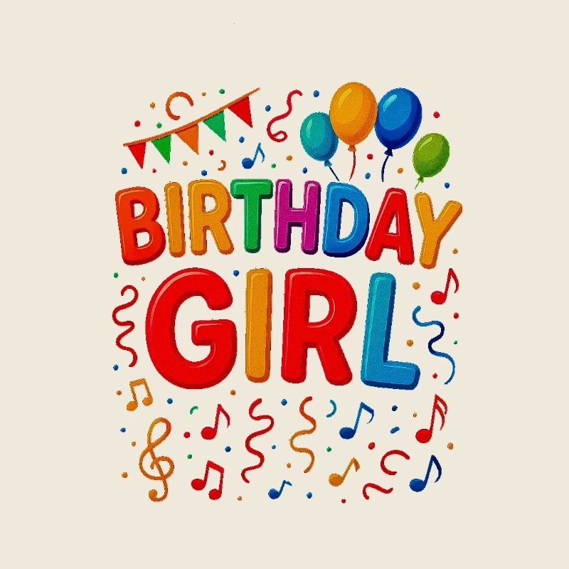 Bunte Geburtstagsmädchen-Briefe