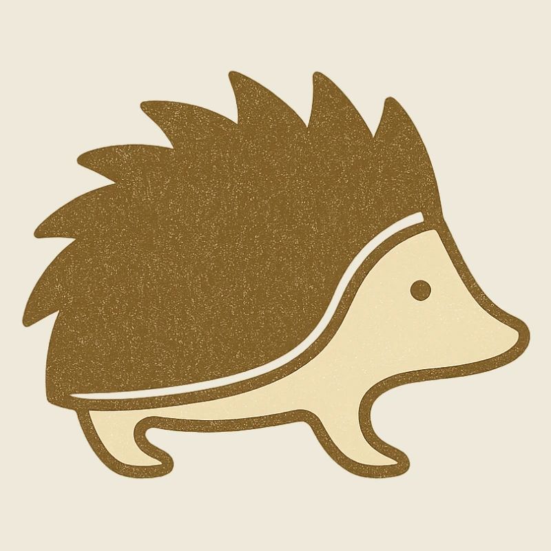 Hérisson stylisé avec détail scintillant