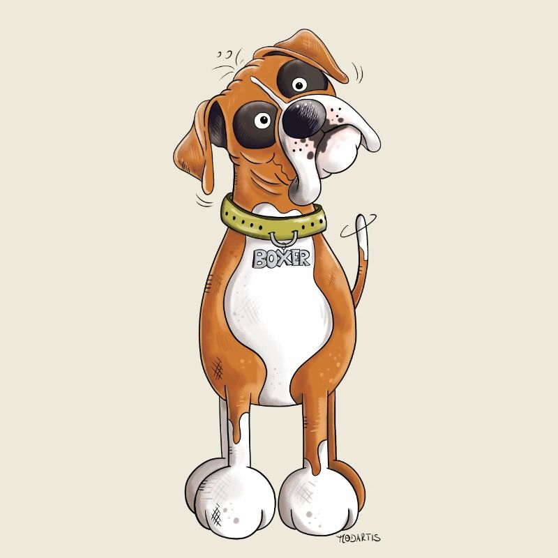Lustiger Deutscher Boxer
