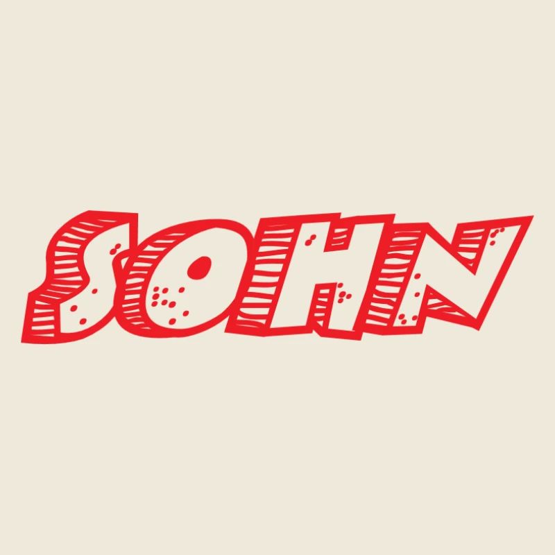 Sohn Retro Comic Buchstaben Design