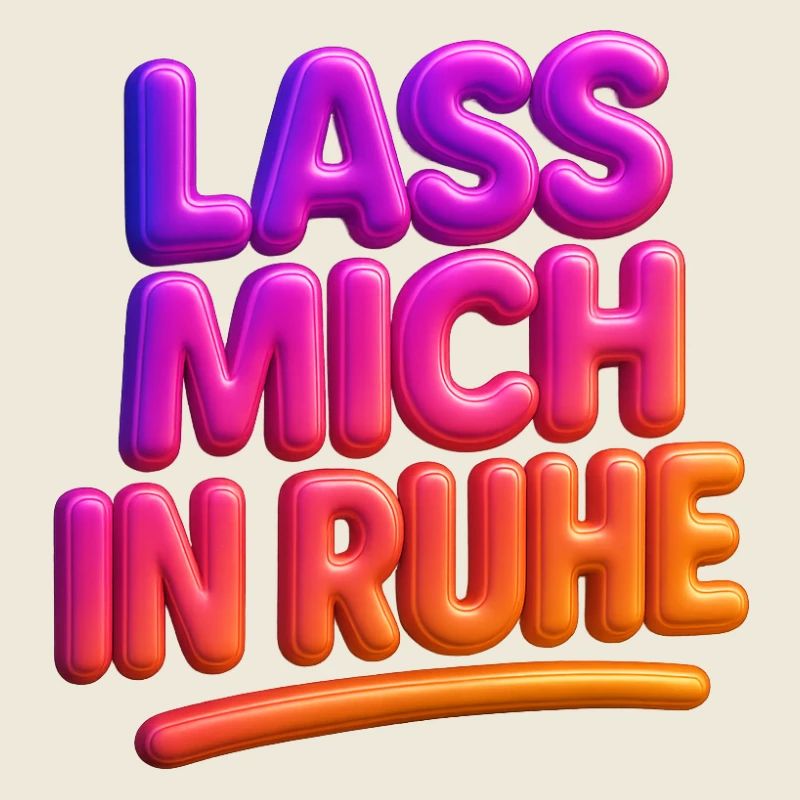 Lass Mich In Ruhe Neon 3D Typografie