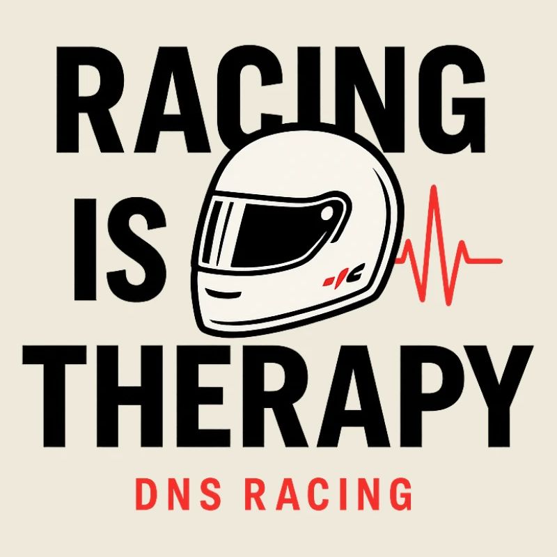 Racing Is Therapy Helmet Graphic