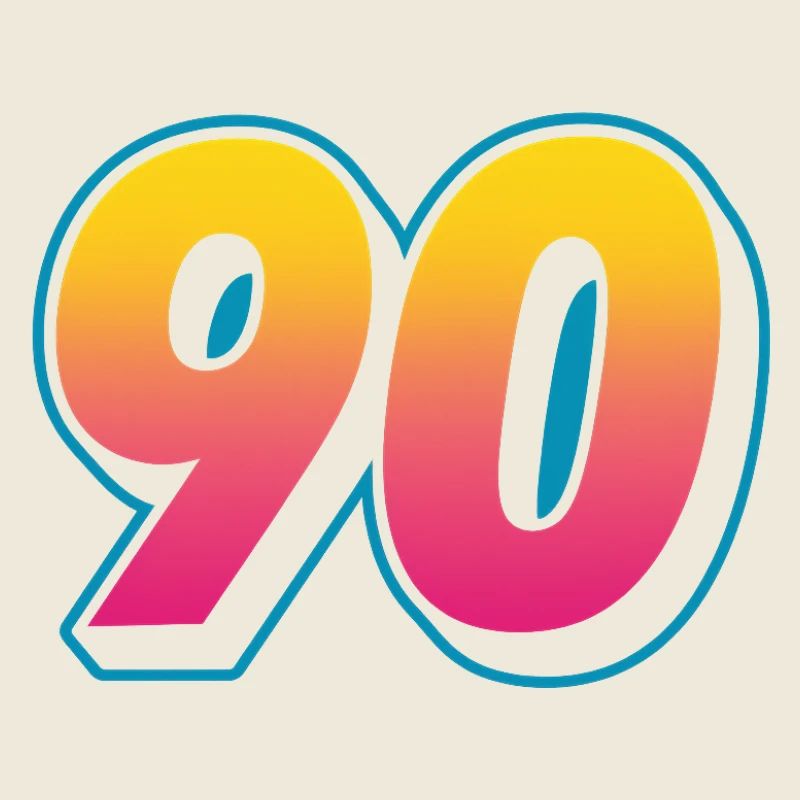 90er Gradient Jubeldesign