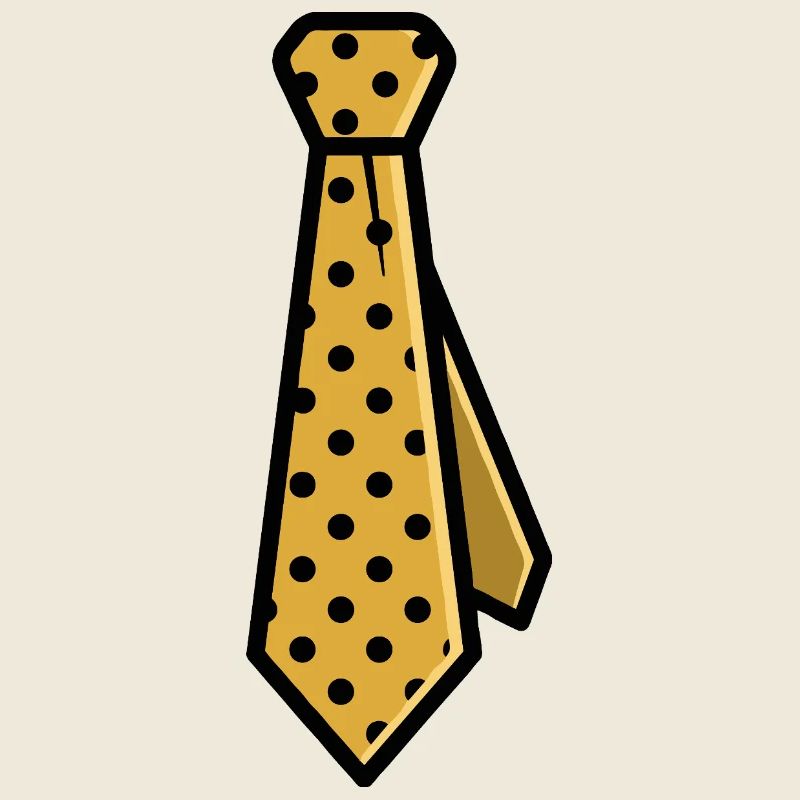 Polka Dot Tie Yellow Retro Dapper Style