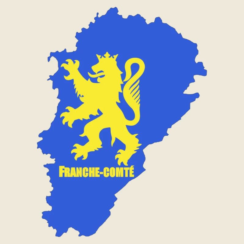 Carte Franche-Comté + lion