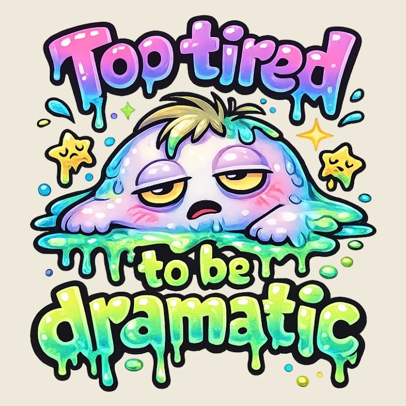 Too Tired to Be Dramatic – Funny Melting Cartoon