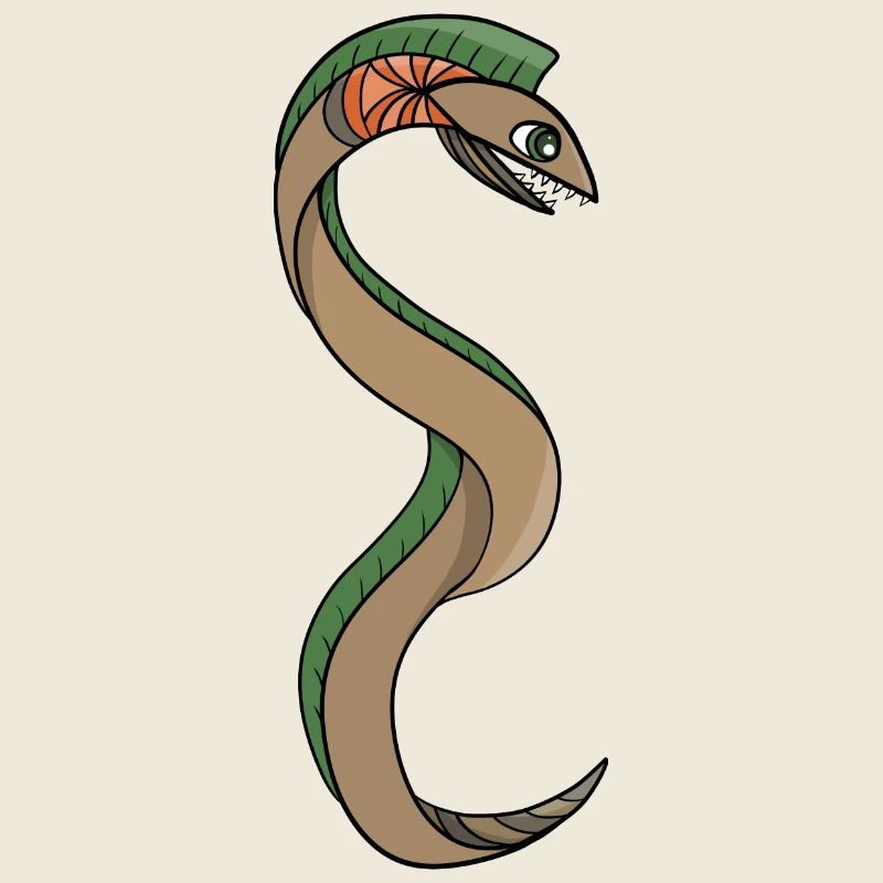 A Snake with sharp teeth