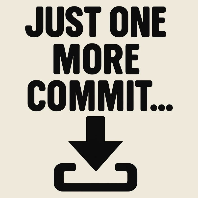Just One More Commit - T-shirt de programmeur drôle