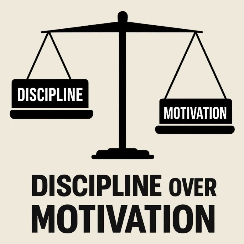 Disziplin über Motivation