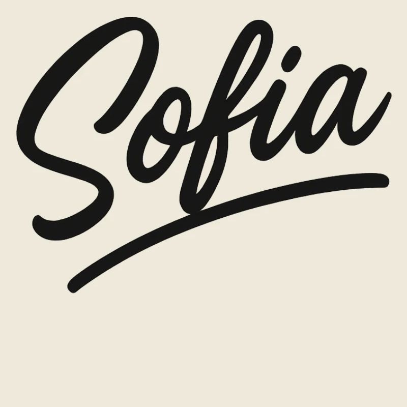 Lettrage à la main signature de Sofia