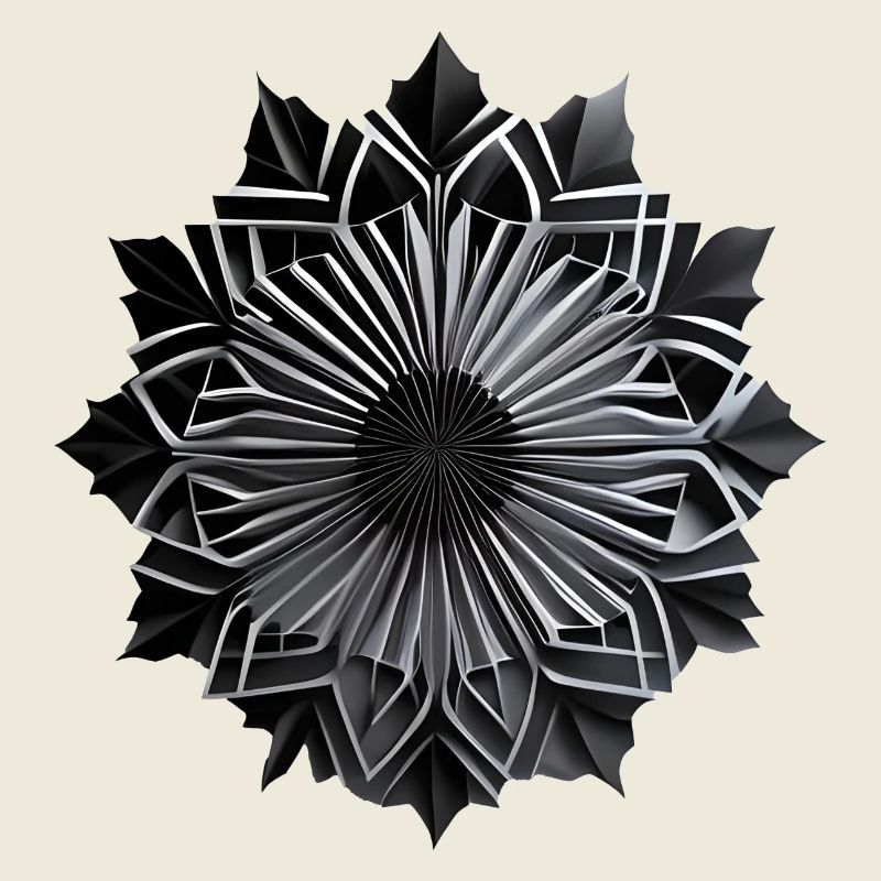 Schwarzer Origami-Stern