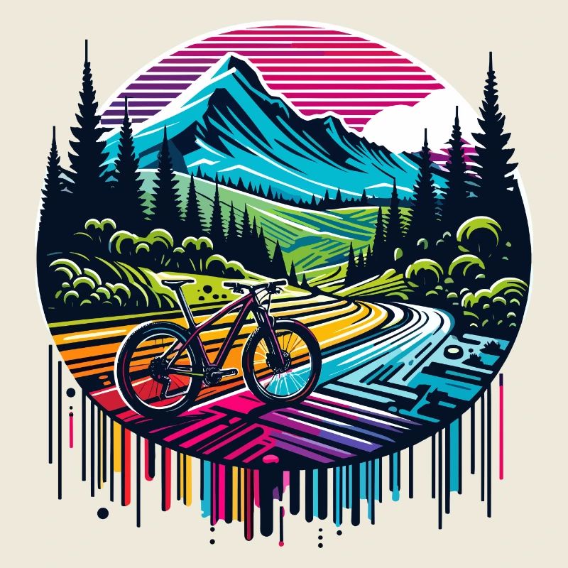 Lebendige Mountainbike-Landschaft