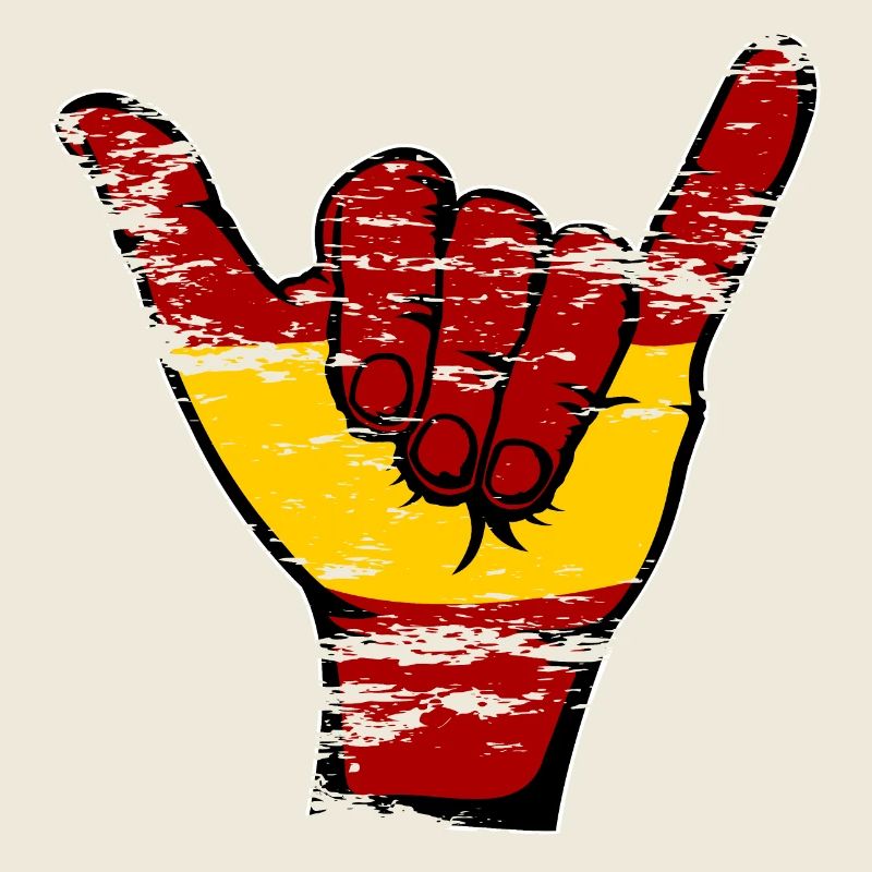 Spain Flag Surfing Symbol Used