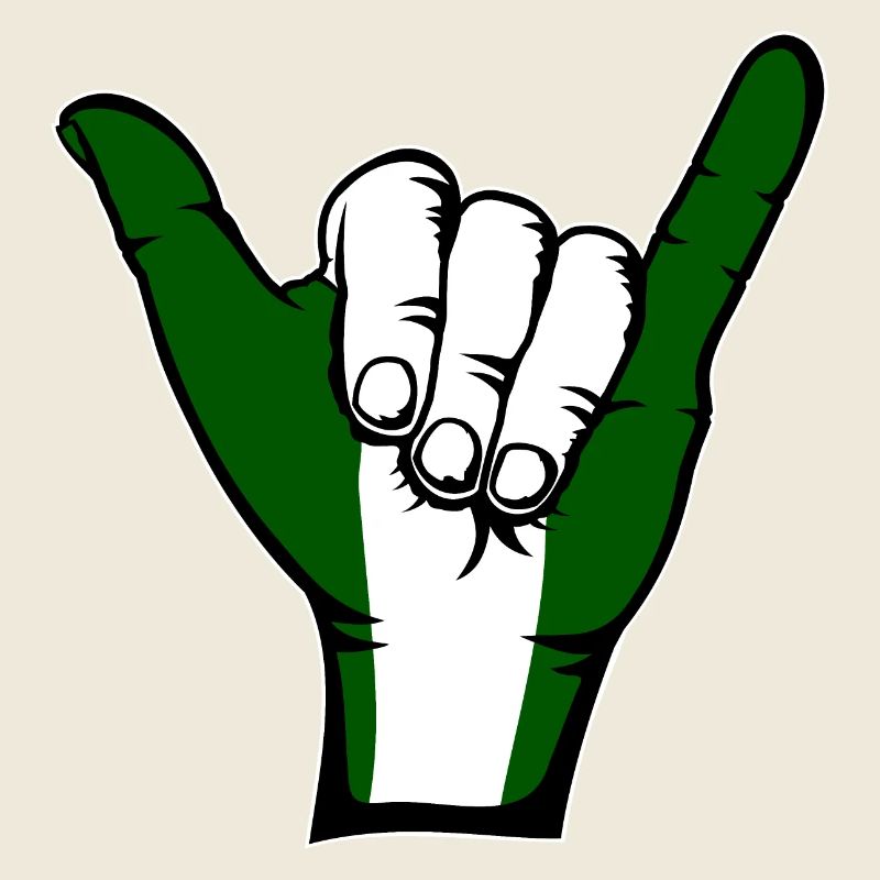 Drapeau du Nigeria Icône du surf