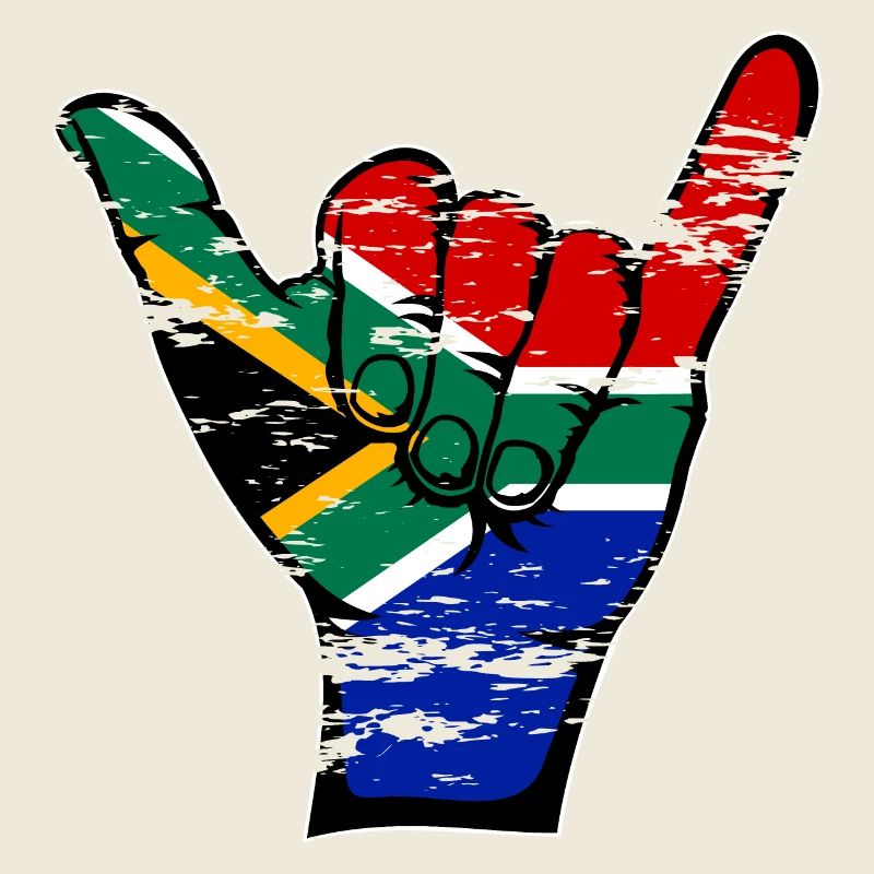Drapeau de l’Afrique du Sud Symbole de surf utilisé