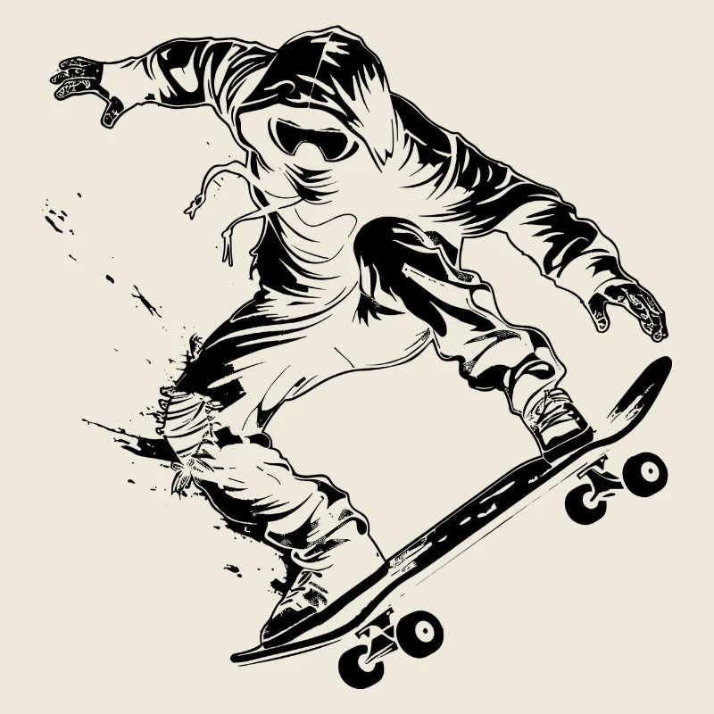 Cartoon Skateboarder